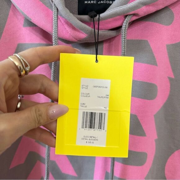 Marc Jacobs Monogram Hoodie Pink Taupe - Picture 7 of 9